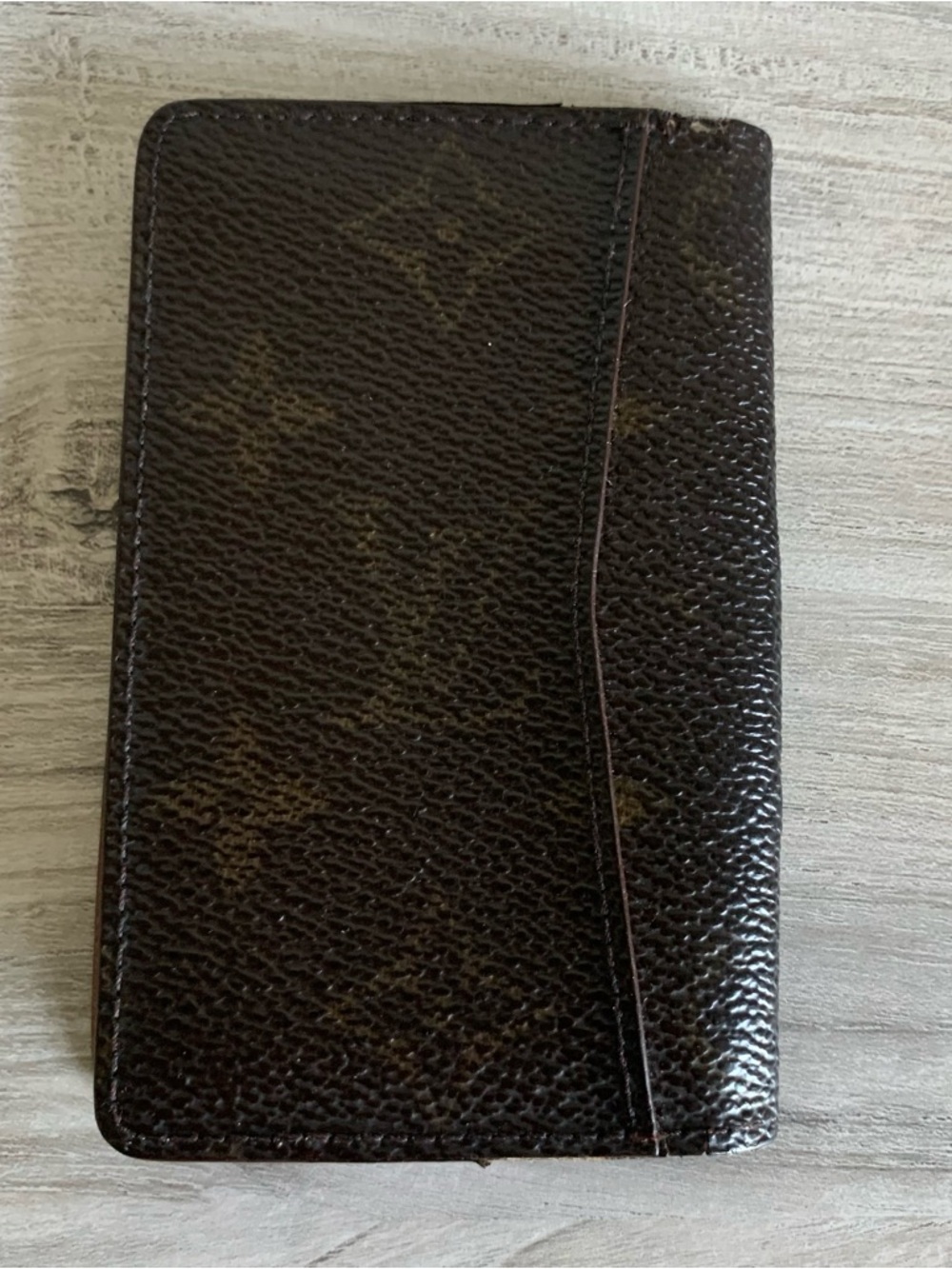 Vintage Compact Louis Vuitton card holder in dark brown monogram canvas. - Picture 10 of 12